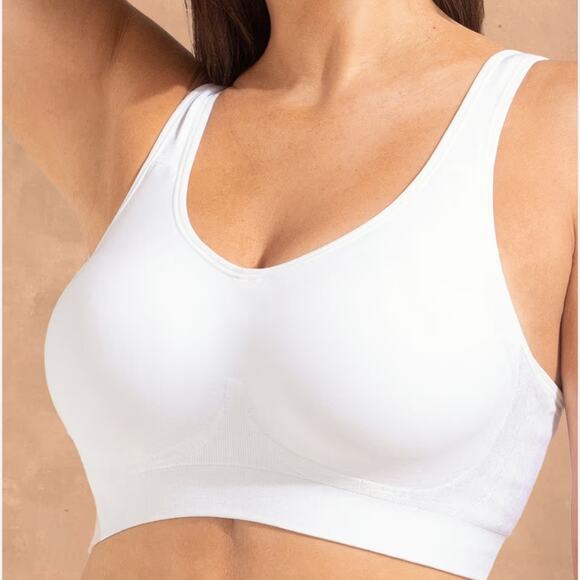 NEW Truekind Daily Comfort Wireless Shaper Seamless Bra - White (Plus Size 2X) - Picture 1 of 13